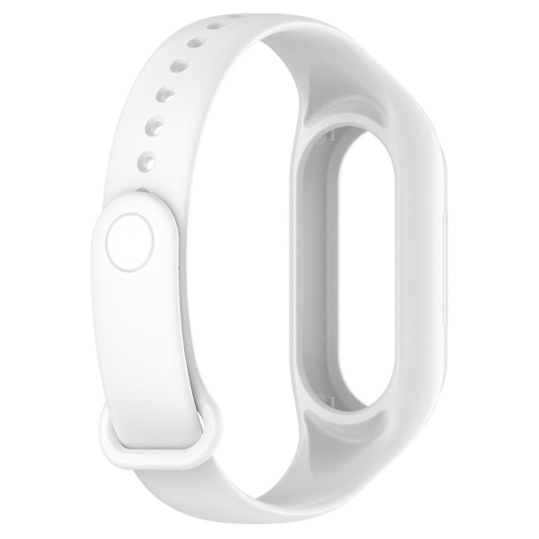 For Xiaomi Smart Band 8 udskiftning silikone urrem integrere armbånd med etui White, White B Xiaomi Smart Band 8
