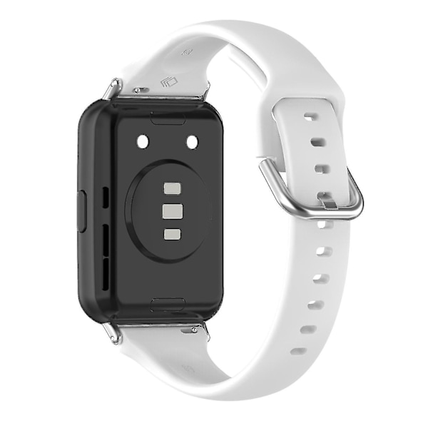Silikonarmband med snabbkoppling för Huawei Watch Fit 2, sportarmband, ersättningsarmband White, White B Huawei Watch Fit 2