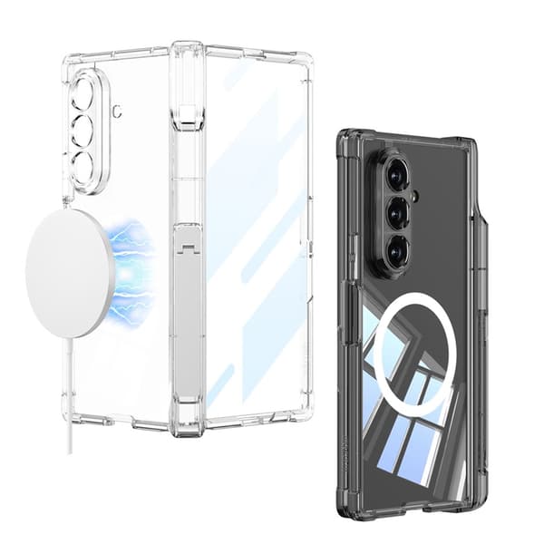 Etui til Samsung Z Fold 7, Airbag Hengsel Støtteben Støtsikkert Sammenleggbart Black