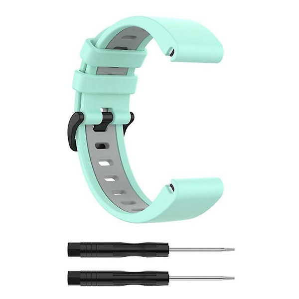 Silikonarmbandsbälte för Fenix ​​7X Watch Soft Strap Loop Armband Mint black