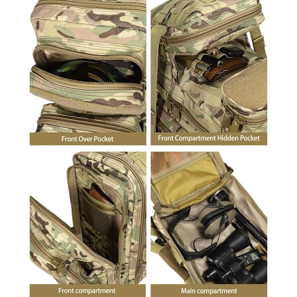 Tactical Backpack 26L Pieni Vedenpitävä Suojalaukku (Military green)