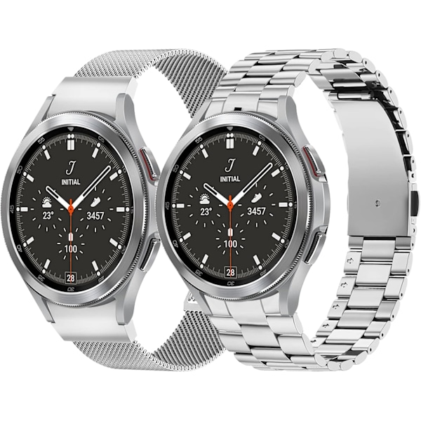 Metallreimsett uten mellomrom, kompatibelt med Galaxy Watch 7 FE 6 5 4 40mm 44mm, Galaxy Watch 5 Pro-reim 45mm/Watch 6 4 Classic-reim 42mm 46mm 43mm