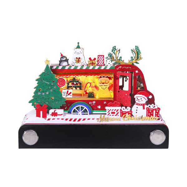 Notesblok - 3D Jule Food Truck Udrivningsnotesblok Med Lys
