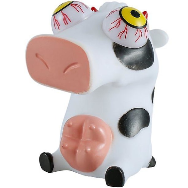 Tegnefilm Animal Squeeze Legetøj med Bom Out Eyes Stress Relief Popping Sensory Toy Cow