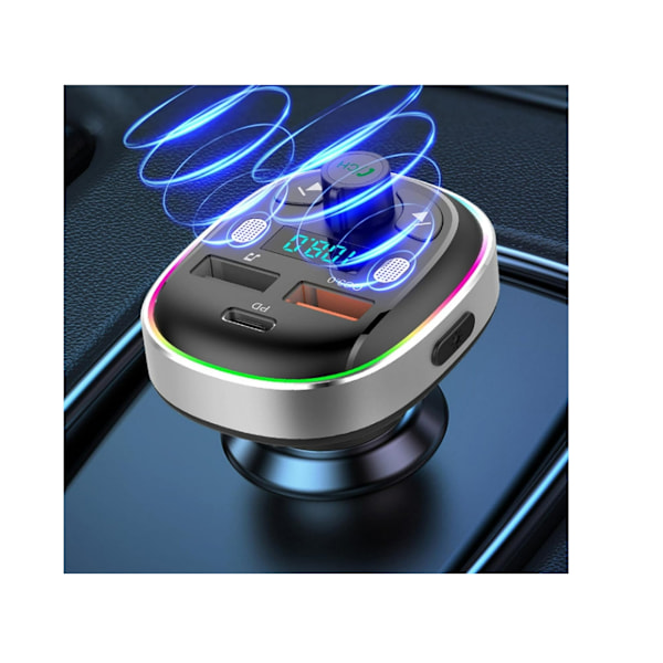 Bluetooth Biladapter Bluetooth FM-sändare Bil Bluetooth 5.3 Biladapter Snabbladdande Biladapter
