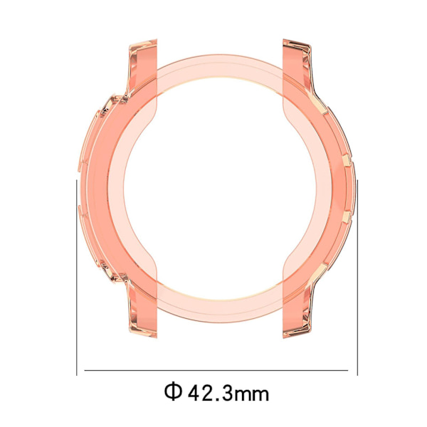 för Smart Watch Housing Bumper Cover Ram för case för Shell för Instin Transparent pink