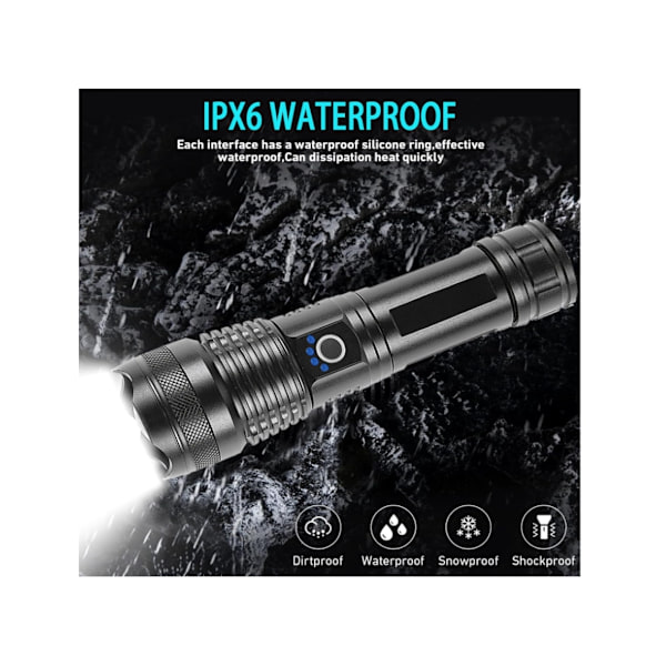 Sæt med 2 genopladelige pandelamper med infrarød sensor, vandtæt IPX5 QX01 sort
