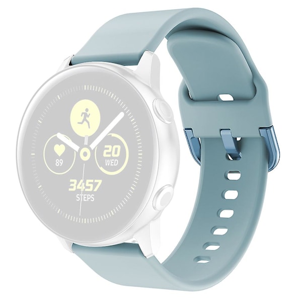 För Samsung Galaxy Watch 5 40mm/44mm/Watch 5 Pro 45mm/Watch4 40mm/44mm/Watch4 Classic 42mm Kvadratisk Spänndesign Silikon Klockarmband handledsrem Baby Blue