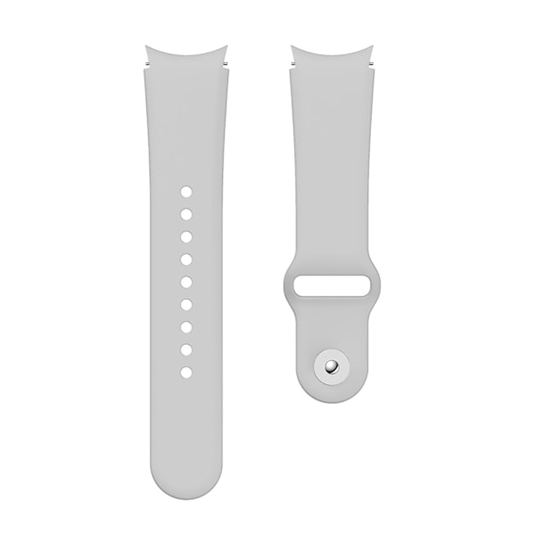 Samsung Galaxy Watch4 40mm/44mm/ Watch4 Classic 42mm/46mm pikalukitusranneke Silikoni rannehihna 20mm Vaihdettava ranneke painikkeella Light Grey