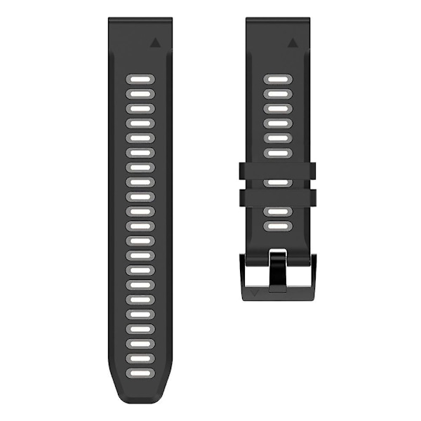 26 mm silikone urrem til Garmin Descent Mk2 Black Grey