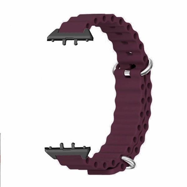 For Samsung Galaxy Fit3 erstatningsrem - Silikonskjermbånd som er motstandsdyktig mot fall Wine Red