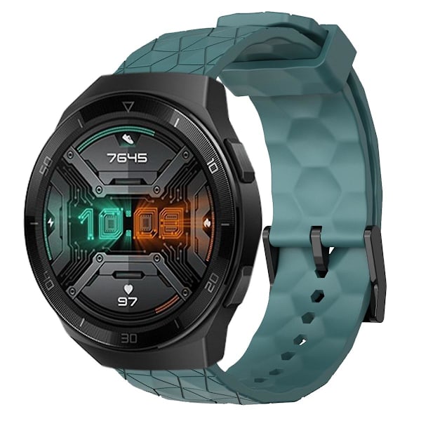 Fodboldmønstret urrem til Huawei Watch GT 2E Rock Cyan