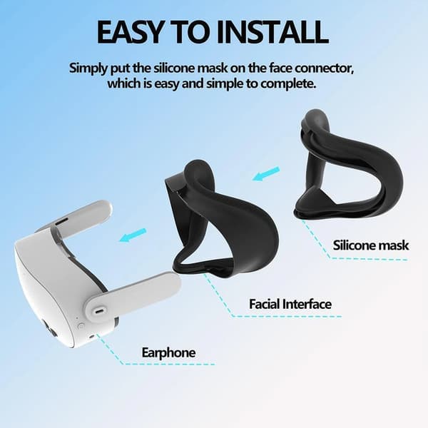 Anti-svedpude til Meta Quest 3S VR-briller (sort)