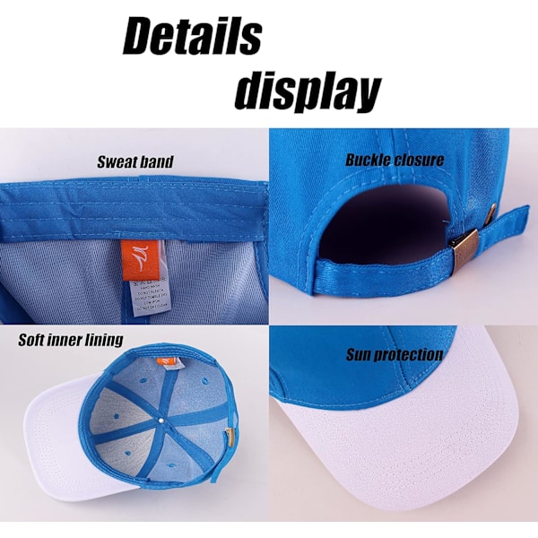 Unisex Baseball Cap Dame Herre Denim Justerbar Far Hat D
