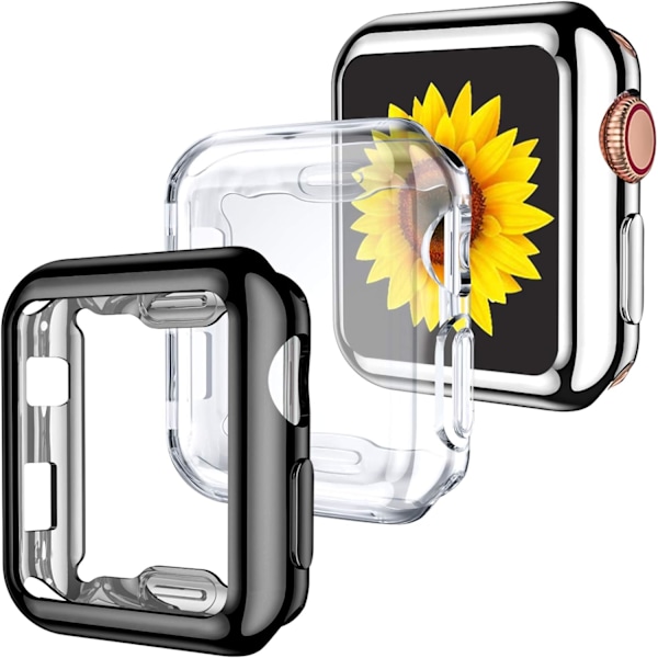 3-pack kompatibla med Apple Watch skal 42 mm, mjuk HD hög känslighet A
