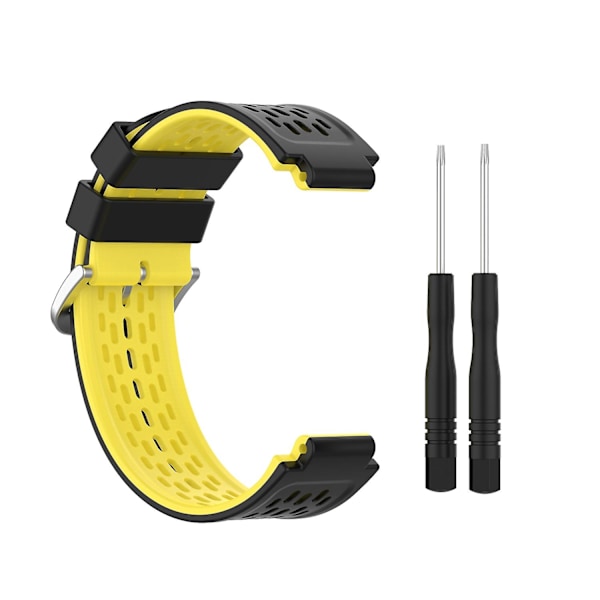 For Garmin Approach S2 / S4 Silikonarmbånd til Garmin Approach S2 / S4 Black Yellow