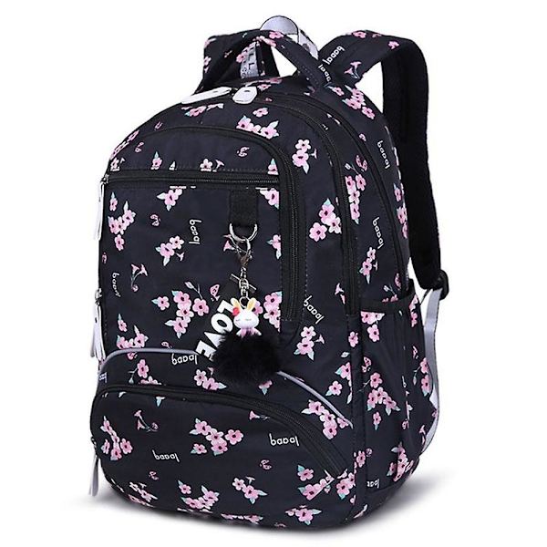vedenpitävä koulureppu print black
