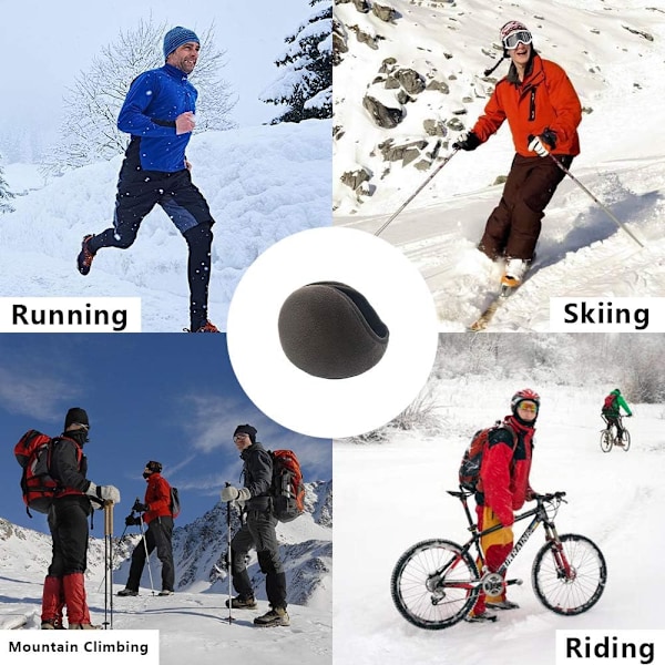 Öronvärmare/Öronmuffar 2 st Mjuk Plysch Fleece Utomhus Öronskydd Kall Vinter Öra