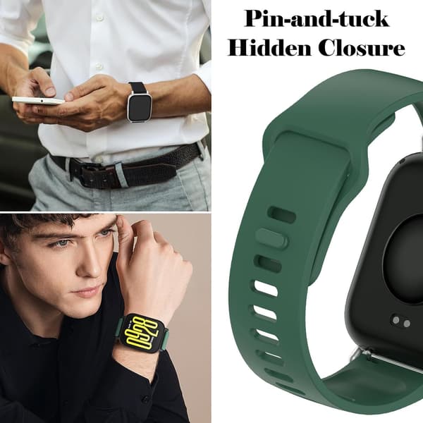 Rem til Redmi Watch 5 Active/Redmi Watch 5 Lite, bløde silikoneremme (kompatibel, lime)