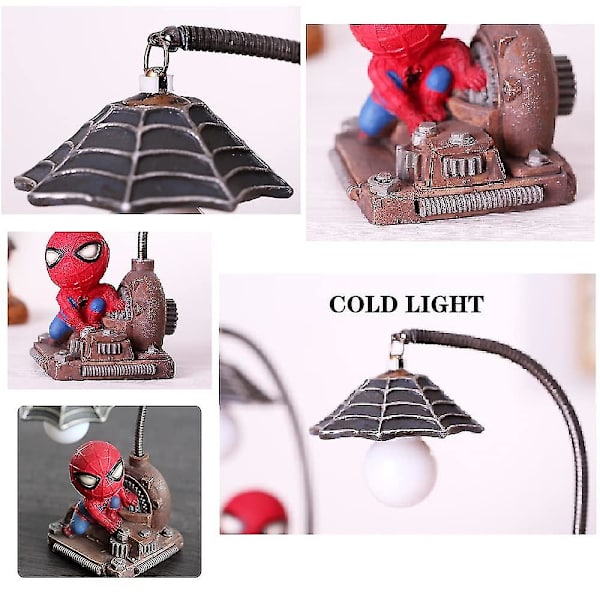 Spider-man-lampa Spiderman Superhero Nattljus Bord Skrivbordsdekorationer Present XC