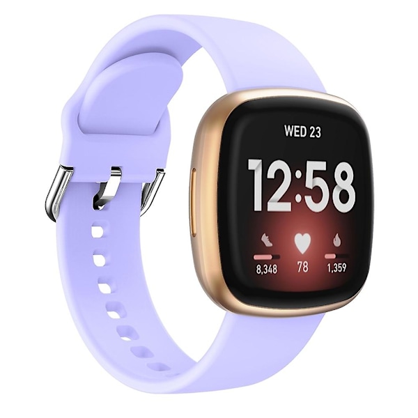 For Fitbit Versa 3 -silikoniranneke Lavender Purple