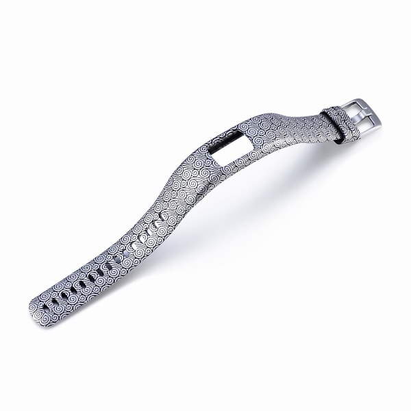 Til Garmin Vivofit 4 Gloss & Color Integreret Silikonurrem (Hvid) Til Garmin Vivofit 4 Black Clouds