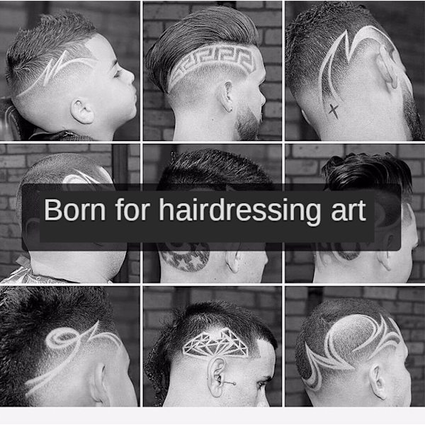 T9 USB Elektrisk hårklippemaskine Genopladelig hårklipper Barbermaskine til mænd Barber Professionel skægtrimmer gold
