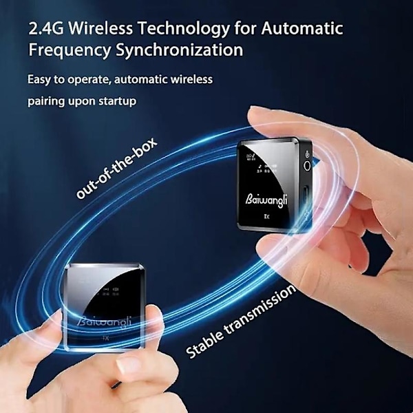 For Type-c Port Lavalier Mic With Dual Transmitter+receiver For Usb-c / Type-c