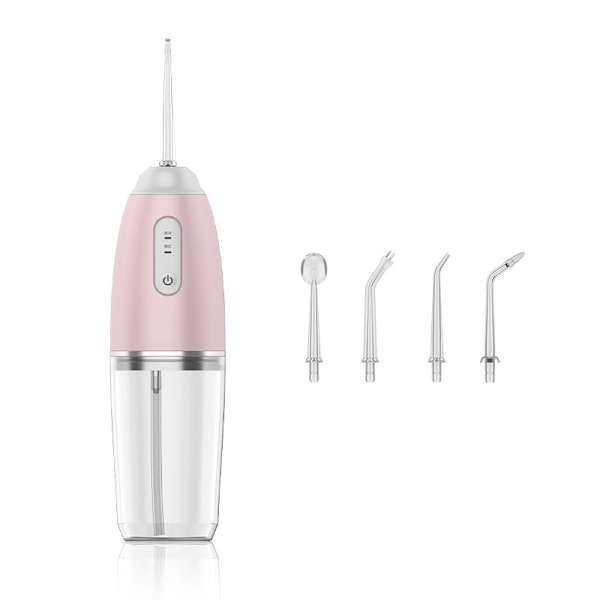 Portable Scaler Oral Care Water Jet Scaler-Pink (4Nozzles)