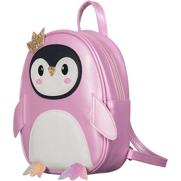 2024,jenter søt miniryggsekk 3d-pingvin på reise førskoleskulderryggsekk med glitrende glitterkråke