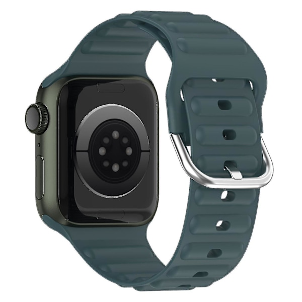 Håndleddsstropper for Apple Watch Ultra 49mm/SE/SE (2022) 44mm/Series 8/7 45mm/6/5/4 44mm/3/2/1 42mm Wave Dark green, Dark Green D Apple Watch Ultra 49mm