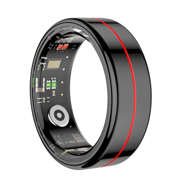 Smart Ring R04 (Qring), Helse- og søvnmonitor, 5ATM vanntett, multisportmodus (svart, 11#)