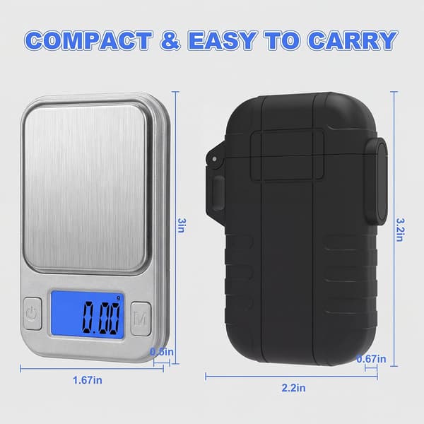 Mini precisionsvåg i fickformat med etui Camouflage 200g, 0.01g