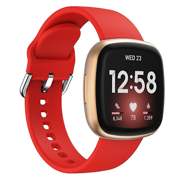 For Fitbit Versa 3 -silikoniranneke Red