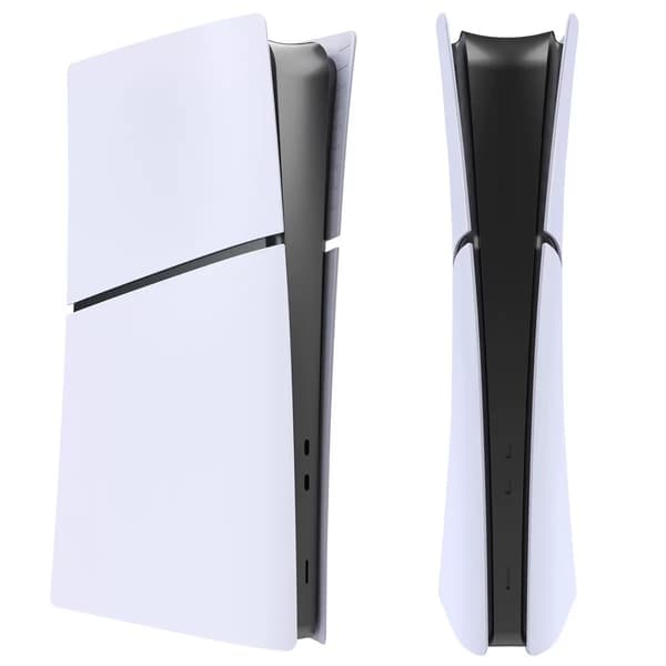 Deksel til PS5 Slim Digital Edition, matte sideplater erstatningstilbehør (kompatibel, hvit)