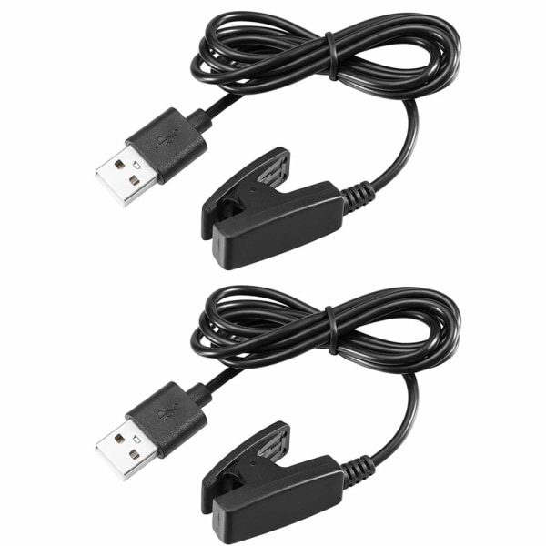Lader for Garmin Forerunner 35 230 235 630 645 735XT, erstatningskabelklemme for datasynkronisering for Garmin Smartwatch [2-pakning, 3,3 fot/1 m]