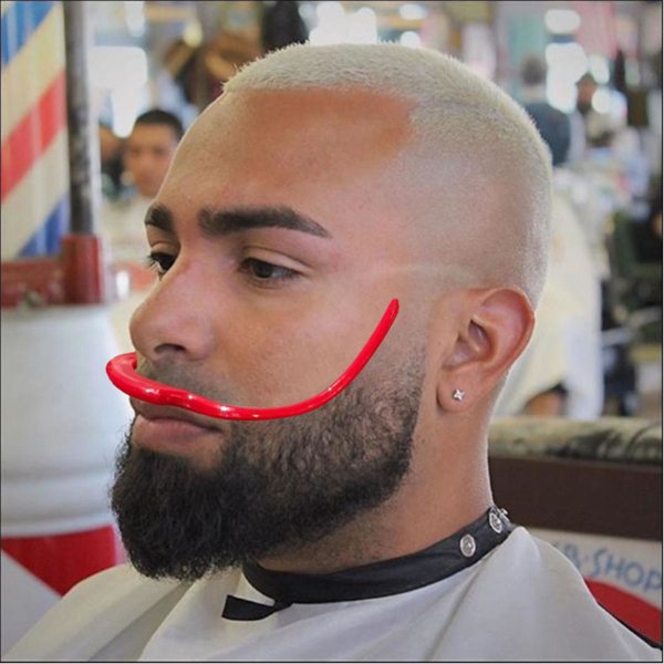 Skäggformningsverktyg Män Spårningsguide för lineup Edge Up Skäggskärning Trimmer Stencil Frisörtillbehör