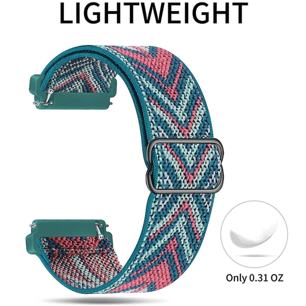 20 mm 22 mm band för Samsung Galaxy Watch 4/classic/3/5/ pro/active 2 Gear S3 Elastisk nylon Huawei Watch Gt 2 2e 3 Pro Strap 20mm Bohemia color