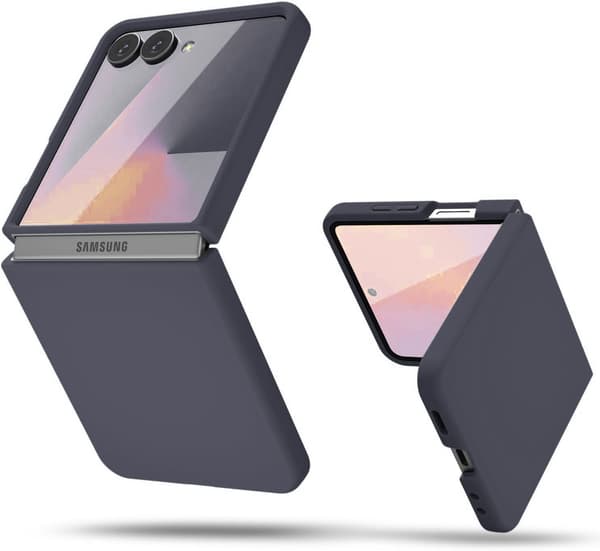 Etui til Samsung Galaxy Z Flip 7, flydende silikone TPU-cover (grå)