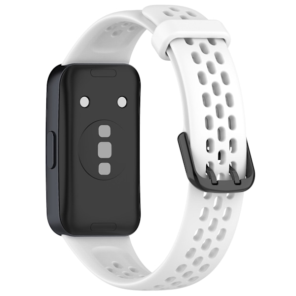 Andningsbar silikonrem för Huawei Band 8 - bekväm att bära White