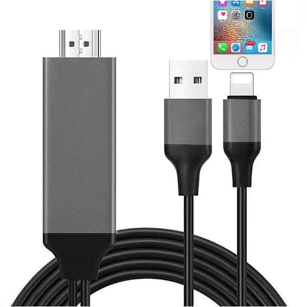 Lightning till HDMI-kabeladapter Black