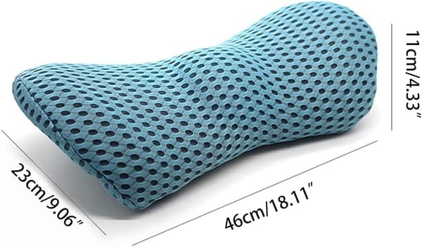 Lændestøttepude, Premium Memory Foam Ryglænsstøttepude (Khan Cloth, Grå)