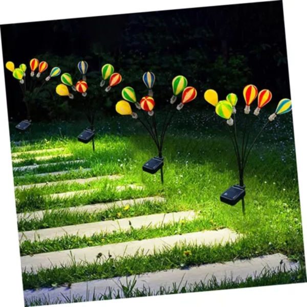 2024 Luftballon Solcelle Firefly Lys Havepælstang Have Dekorative Lys NY 1* Light#