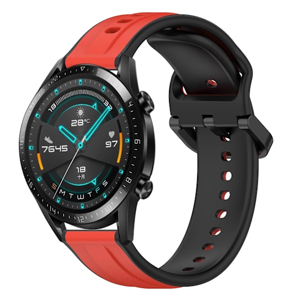 Konvex Loop Silikonrem för Huawei Watch GT2 42mm Red Black