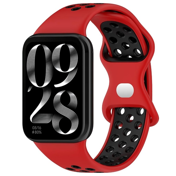 Silikonrem för 8 Pro Watch Band Armband Red black