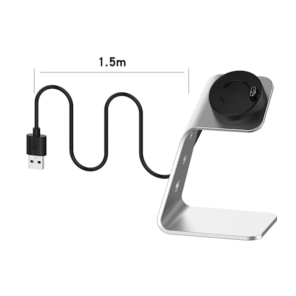 Laderdokk Kompatibel med Garmin Forerunner 745/Garmin Venu Sq/Garmin Fenix6s Laderstativ Ladekabel Dokkingstasjon Smartklokke Tilbehør
