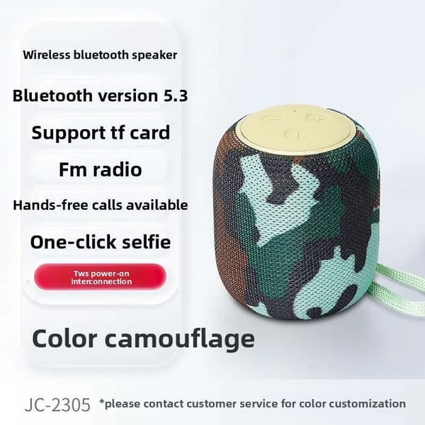 Bluetooth 5.3 Hifi Subwoofer-högtalare (grön)