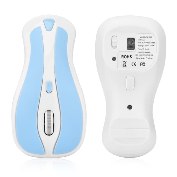 Air Fly Mouse 2.4G, 2-i-1 Gyro Maximal 1600 DPI (Blå och vit)