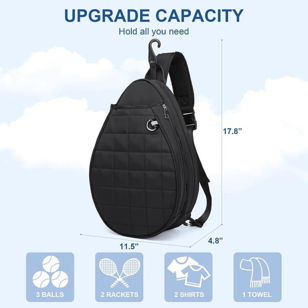 Tennisbag - Rommer 2 racketer, 11,5 tommer x 4,8 tommer x 17,8 tommer Black