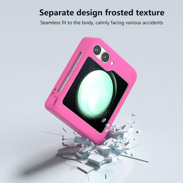Etui til Samsung Galaxy Z Flip 6, hengselbeskyttelse Rose Red